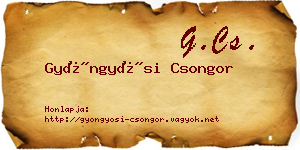 Gyöngyösi Csongor névjegykártya